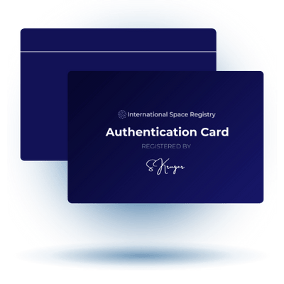 Star-Naming authentication card